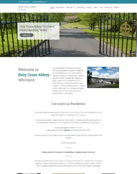 Website Design -  Holy Cross Abbey