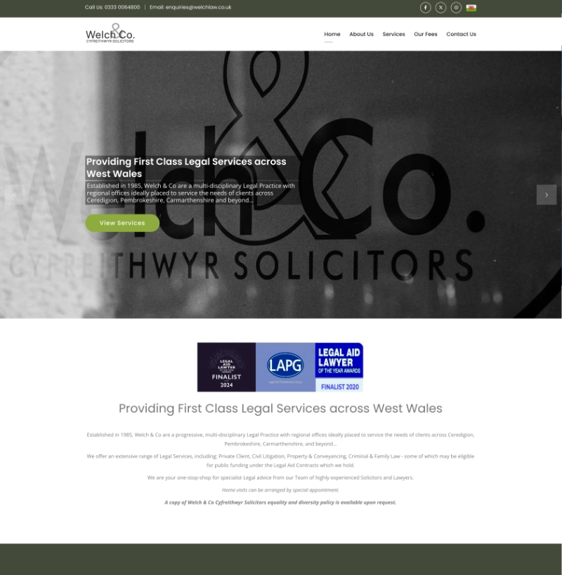 Website Design - Welch Law